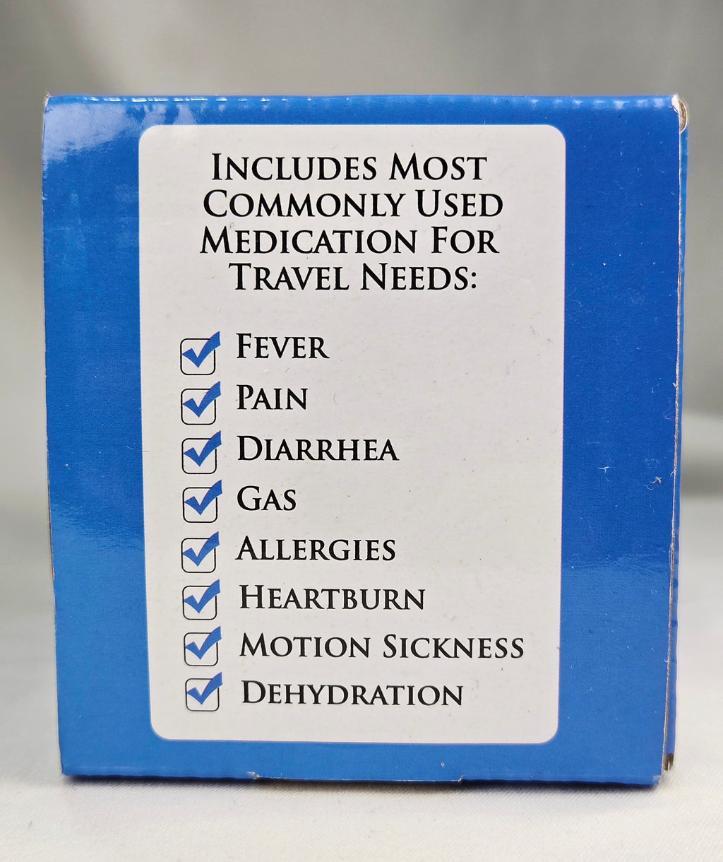 TravelPak RX Travel Medicine Kit | 73 Tablets | Pharmacist Recommended Travel Essentials Kit
