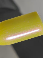 Pollinias Paradox - Yellow Crelly Nail Polish with Violet Pink Shimmer | Liquid Krystal Co. Handmade Indie Lacquer