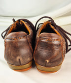 Pikolinos Brown Leather Laser Cut Lace Up Shoes EU 36 Artisan Comfort Oxfords