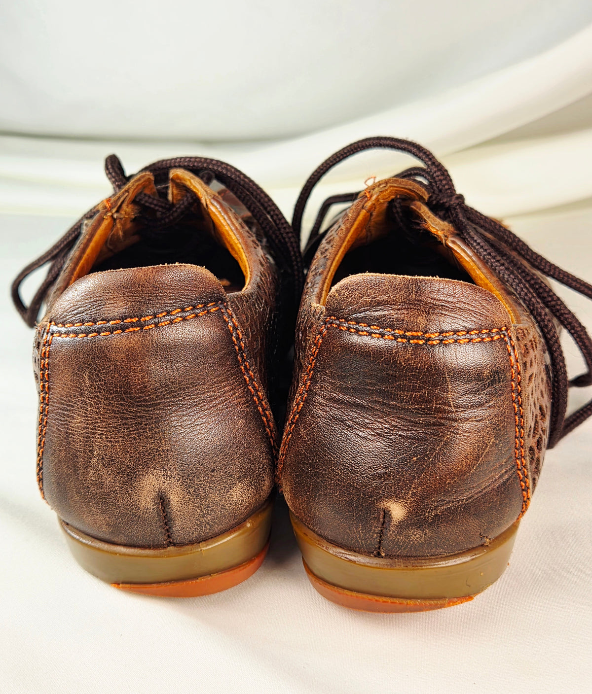 Pikolinos Brown Leather Laser Cut Lace Up Shoes EU 36 Artisan Comfort Oxfords