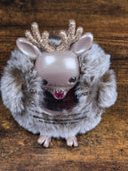 Bath & Body Works Fuzzy Reindeer Scentportable Car Fragrance Holder Visor Clip Retired New