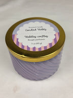 Candied Violets Scented Candle 3 oz Purple Glass Jar Floral Violet Fragrance