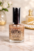 Pure Ice “Spit Fire” Gold Multi-Glitter Nail Polish - Y2K - Discontinued  gold irridecent glitter nail polish. New years manicure inspiration