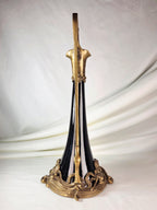 Vintage Castilian 5048 Art Nouveau Revival Aubergine Porcelain Bronze Mermaid Ewer