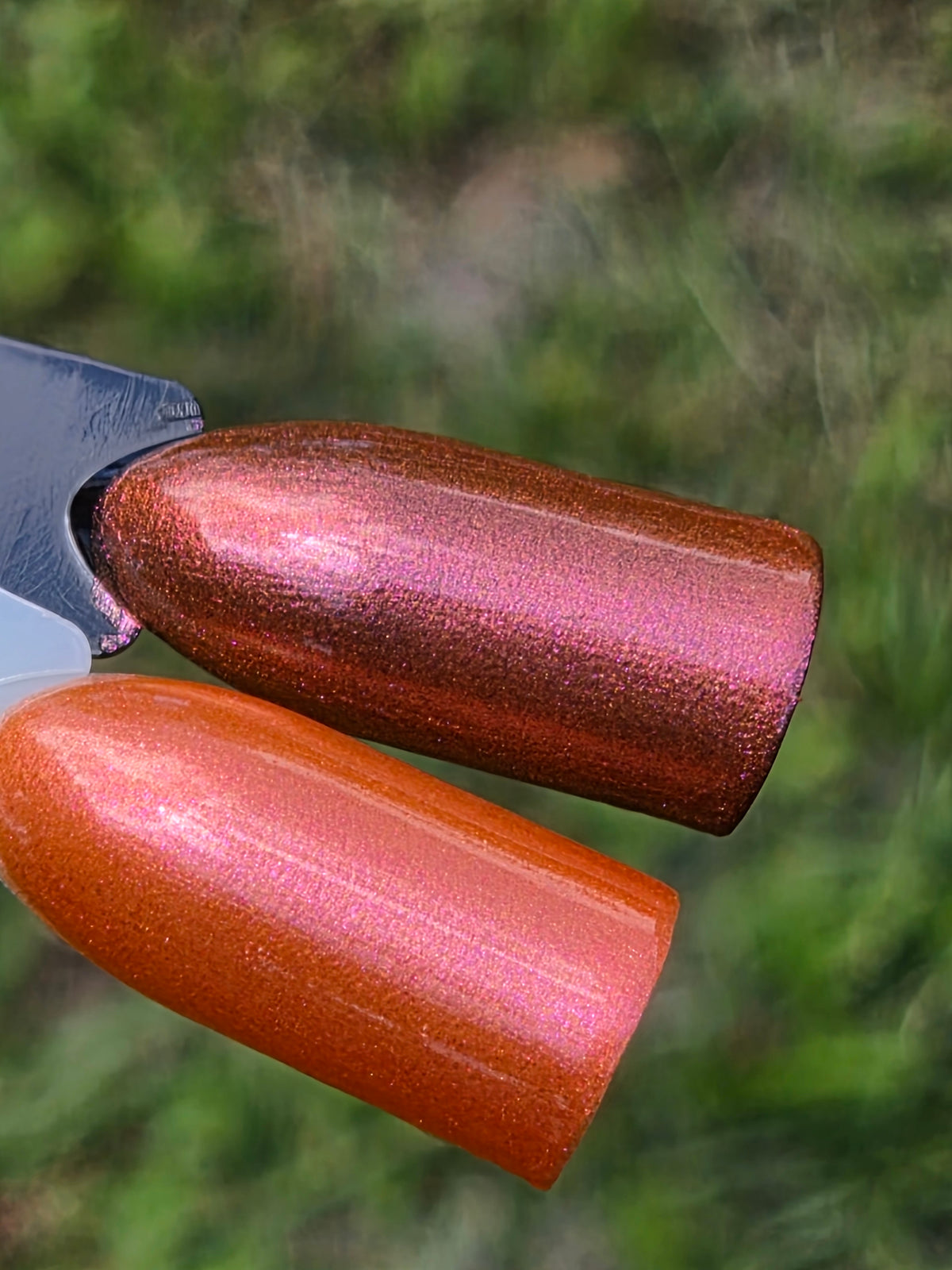 Citrinium – Tangerine Orange Coral Copper Color Shifting Shimmer Nail Polish |Handmade Indie Lacquer Liquid Krystal Co.
