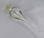 Mid Century Amber Genie Bottle Barware with Flame Stopper Art Glass Display