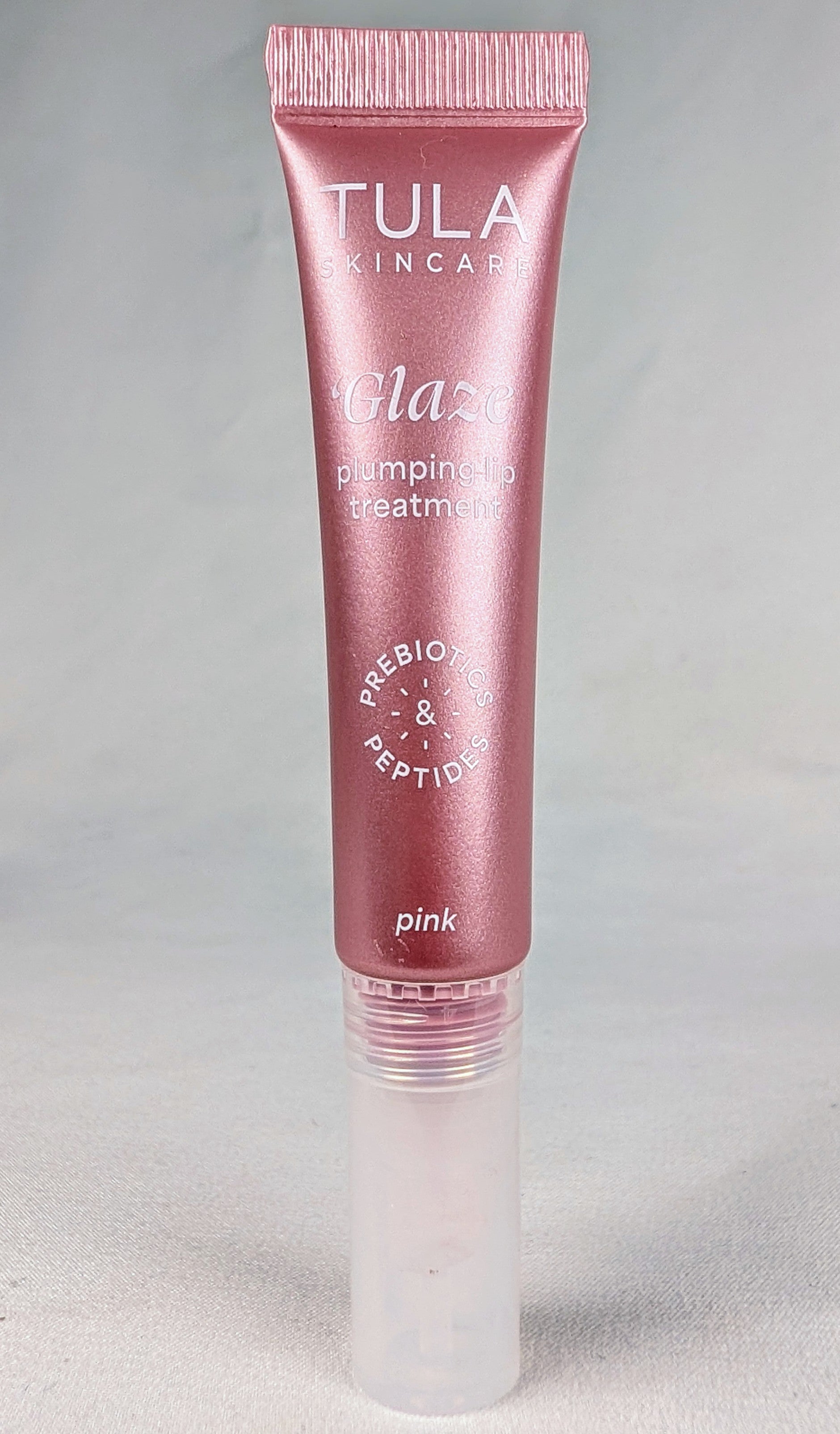 TULA Skincare Glaze Plumping Lip Treatment Pink Prebiotics & Peptides Lip Gloss