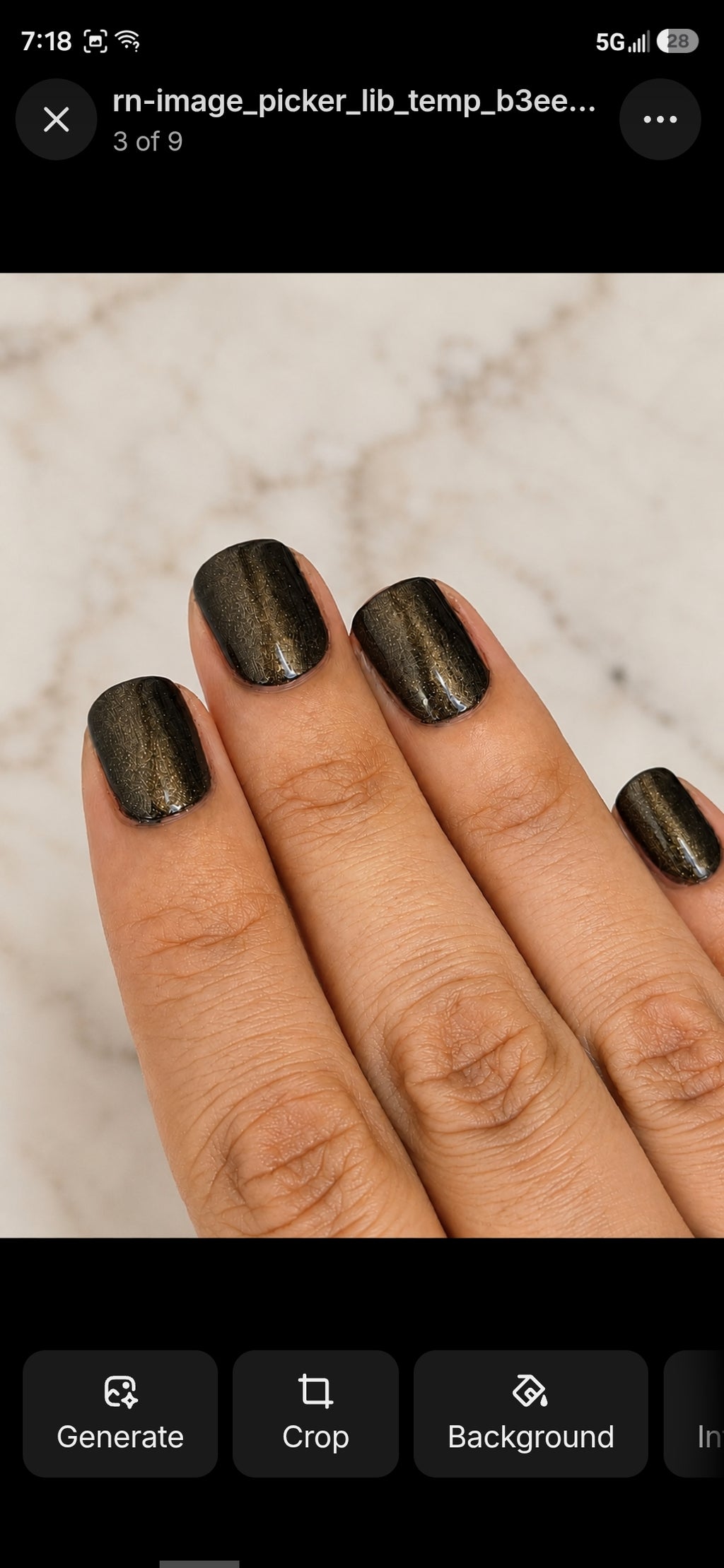 Liquid Krystal Co. Gilded Raven Prototype Nail Lacquer | Black Crelly with Antique Gold Shimmer | One-of-a-Kind Handmade Indie Polish