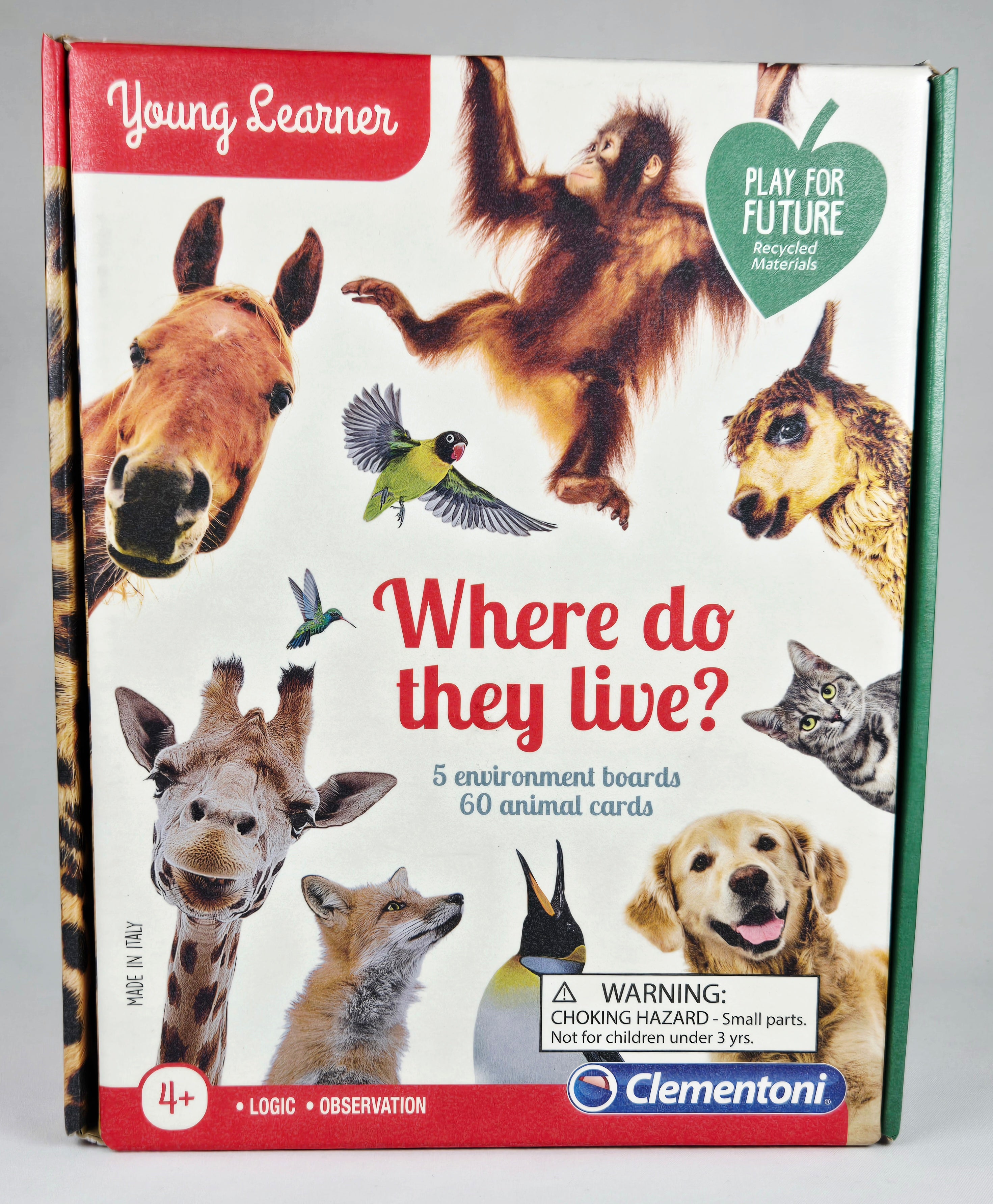 Clementoni Where Do They Live? Animal Matching Game | Ages 4+ | Factory Sealed