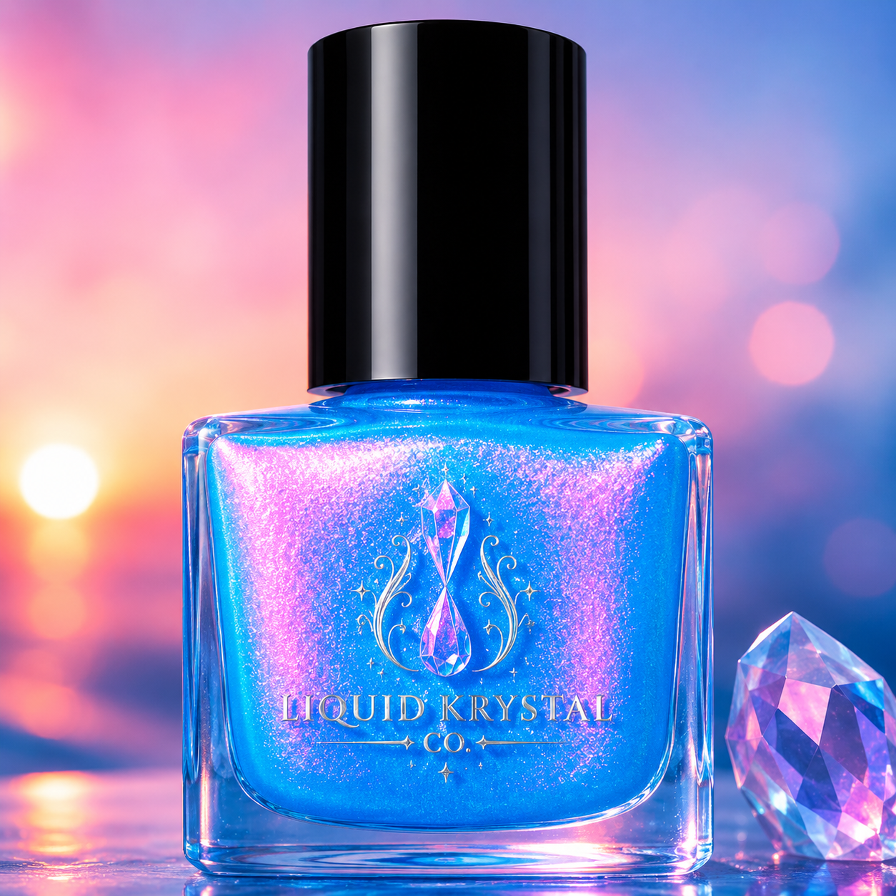 Ethereal Tide |  NOT FOR SALE  - Cerulean Blue Shimmer Nail Polish | Purple Pink Color Shift | Liquid Krystal Co. Prototype  - 2027 Drop