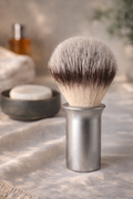 Classic Barbershop Shaving Brush Metal Handle Dense Bristle Wet Shave Grooming Tool