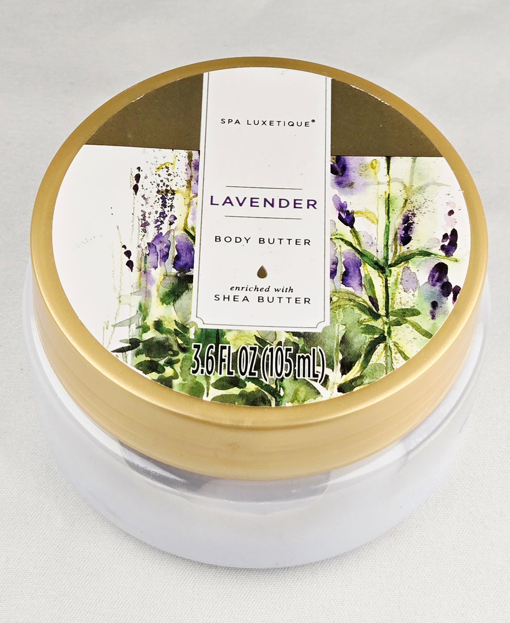 Spa Luxetique Lavender Body Butter with Shea Butter 3.6 oz Hydrating Moisturizing Cream