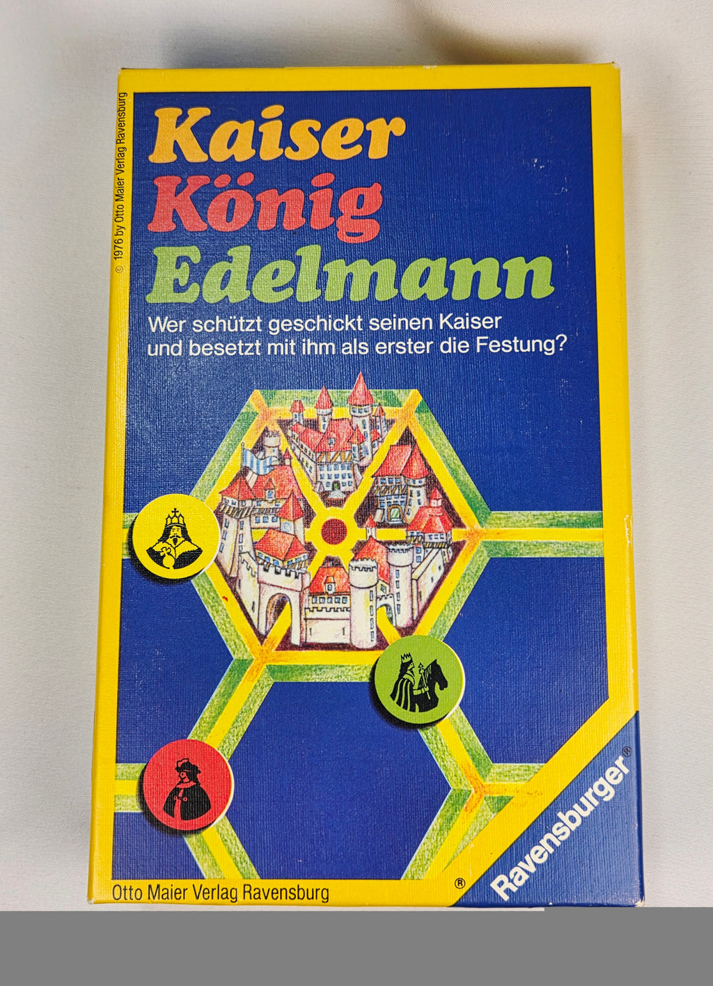 Vintage 1976 Kaiser König Edelmann Board Game by Ravensburger | Complete German Strategy Board Game | Retro Tabletop Collectible