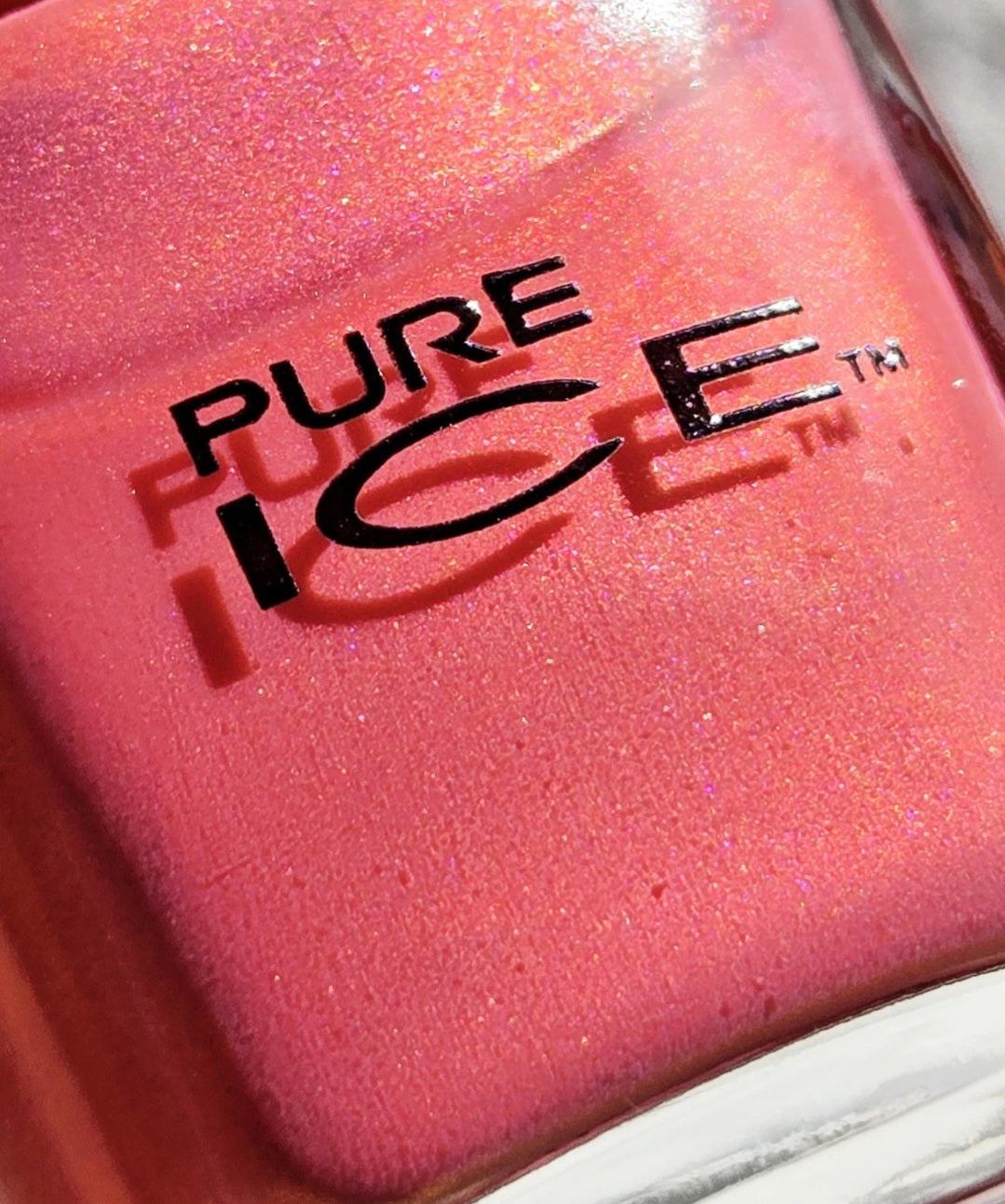 Pure Ice Strip Tease Pink Coral Pearl Shimmer Nail Polish 979CP Vintage Y2K