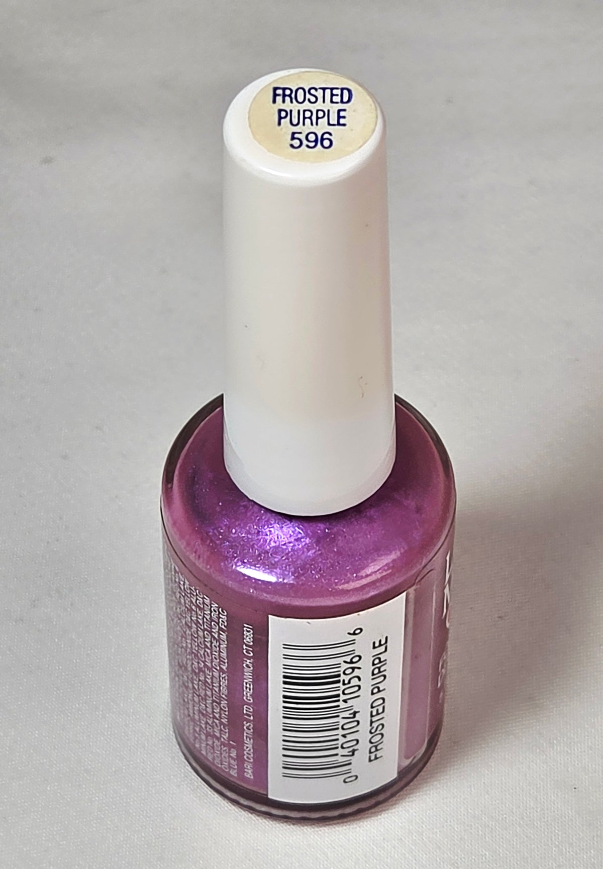 Vintage Love My Nails Frosted Purple 596 Shimmer Nail Polish Bari Cosmetics
