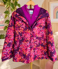 Columbia Girls Interchange 3-in-1 Floral Jacket with Fleece Liner — Size Large