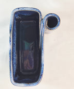 Bay Pottery Blue Drip Glaze Stoneware Desk Organizer & Pen Holder – Virginia Pottery