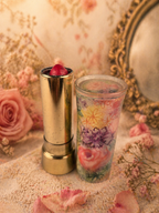Vintage Avon “Red Commotion” Lipstick – Floral Case Gold Tube Retro Beauty Collectible