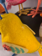 Spritz Birds Set of 5 Beezy Saffron Wheatly Blossom Coopster Plush Decor Collection