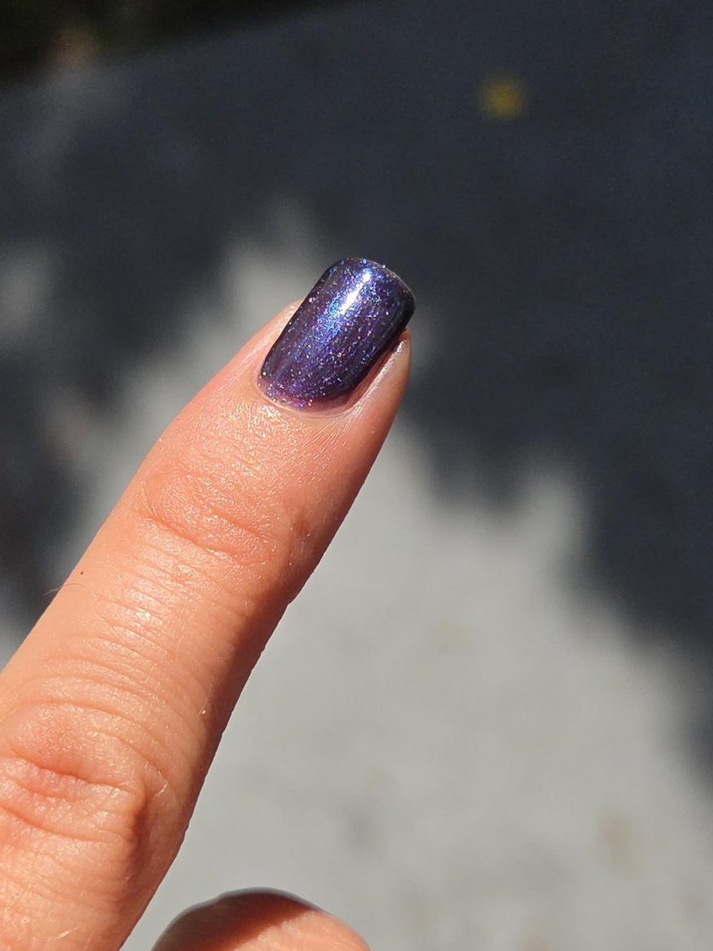 Liquid Krystal Co. Galactic Abyss – One-of-a-Kind Prototype GA001 | Inky Purple Nail Lacquer with Electric Blue Sheen Holo Shimmer | Handmade Collectible Prototype | 15 mL