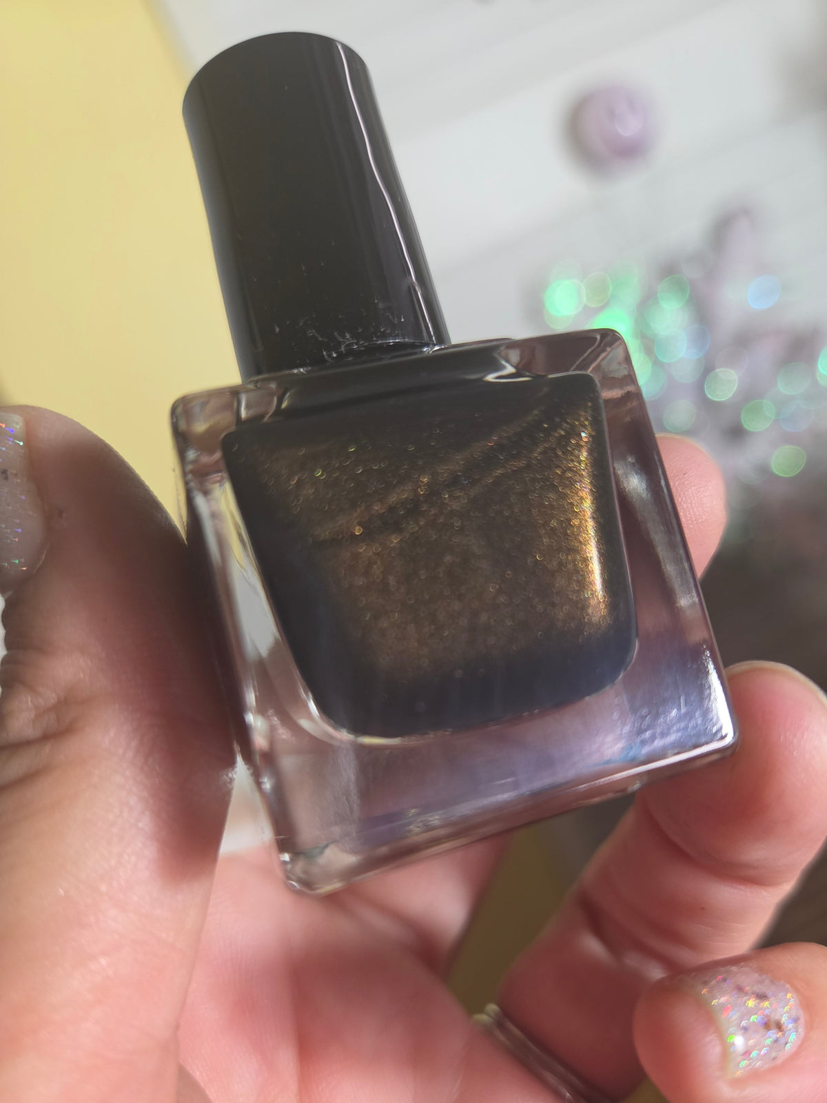 Chocolirium Dark Chocolate Brown Shimmer Nail Polish | Liquid Krystal Co. Handmade Indie Lacquer