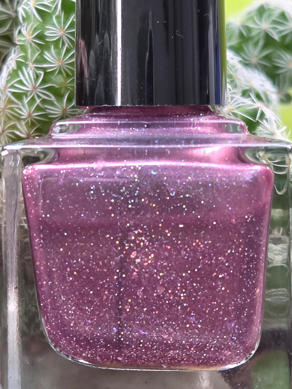 Liquid Krystal Co. Orchid Glitch| One-of-a-Kind Prototype Nail Lacquer | Dusty Orchid Holographic Shimmer | Handmade Indie Nail Polish