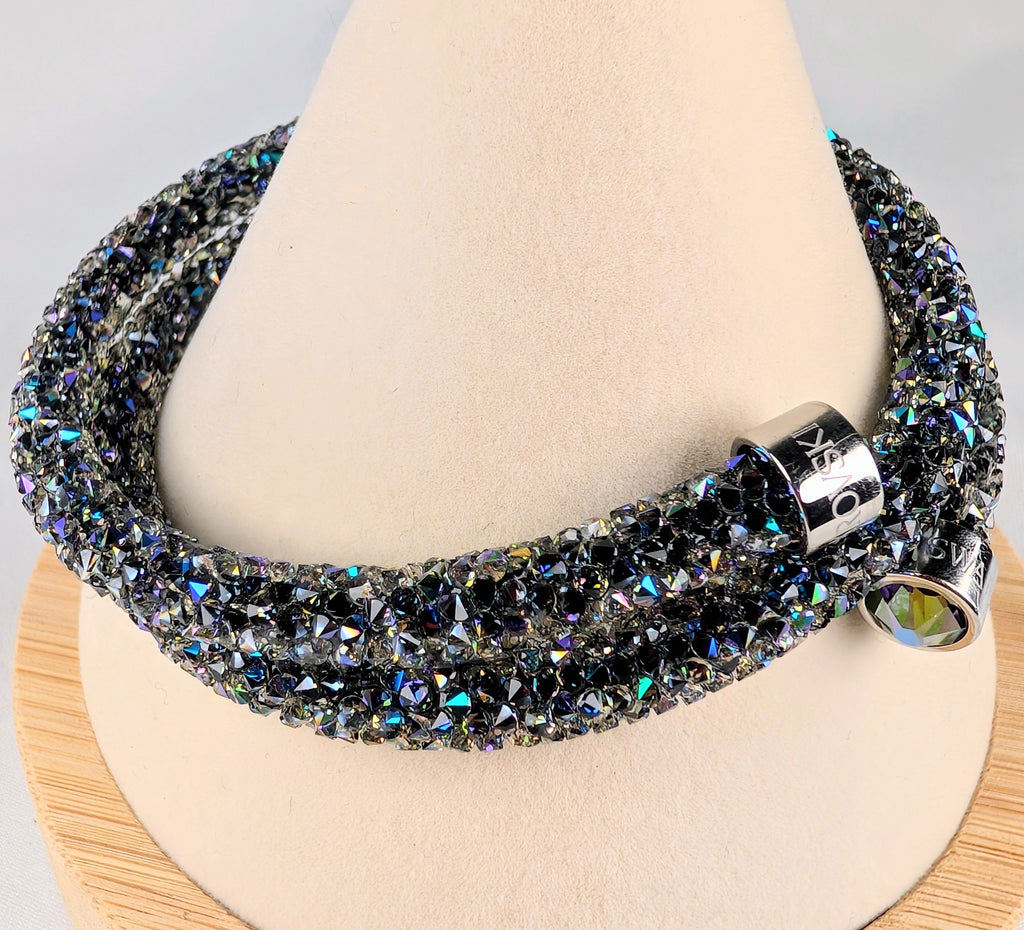 Swarovski Crystaldust Paradise Shine Wrap Bracelet Retired Aurora Crystal Collector Jewelry