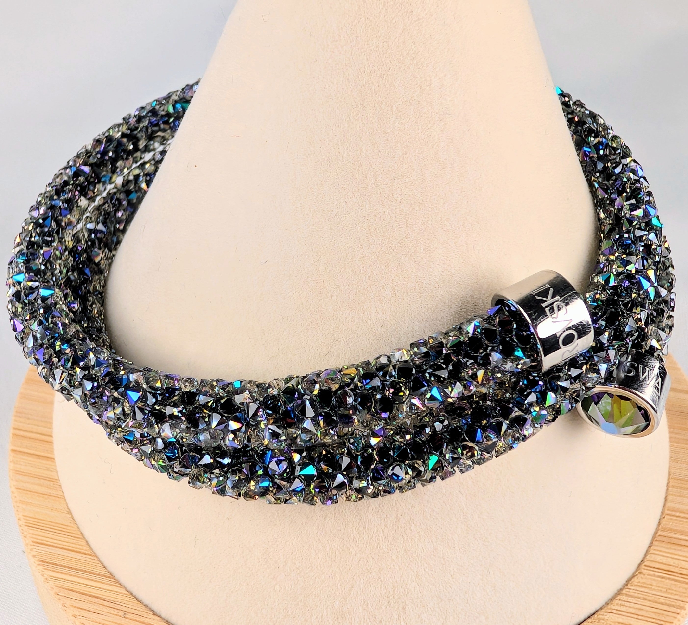 Swarovski Crystaldust Paradise Shine Wrap Bracelet Retired Aurora Crystal Collector Jewelry
