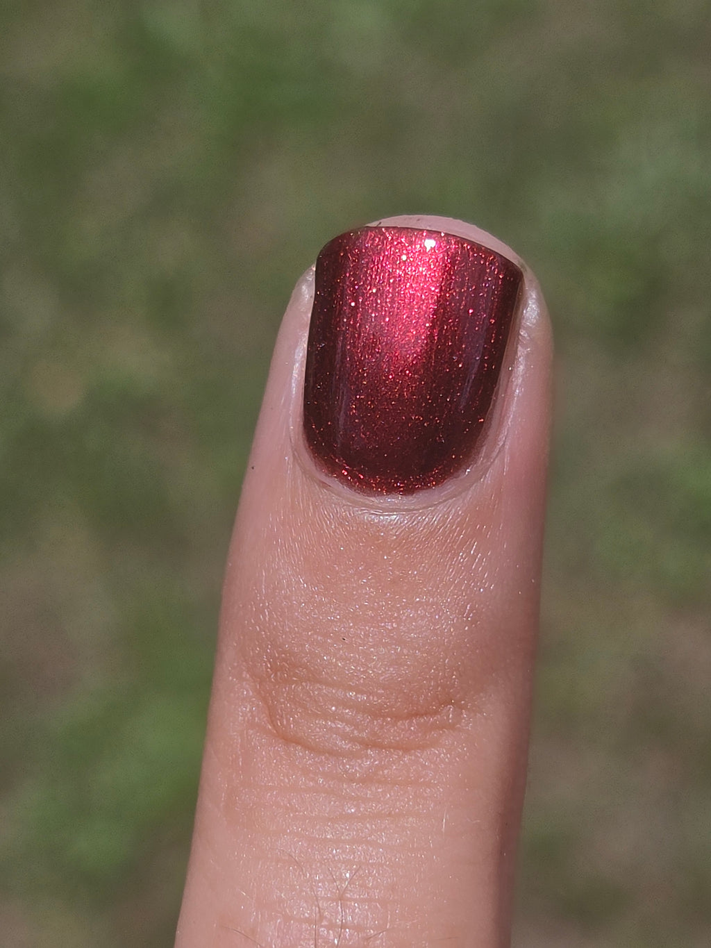 Incarnadine – Liquid Krystal Co. Indie Nail Polish | Black Jelly Base Metallic Crimson Red Shimmer Handmade Lacquer