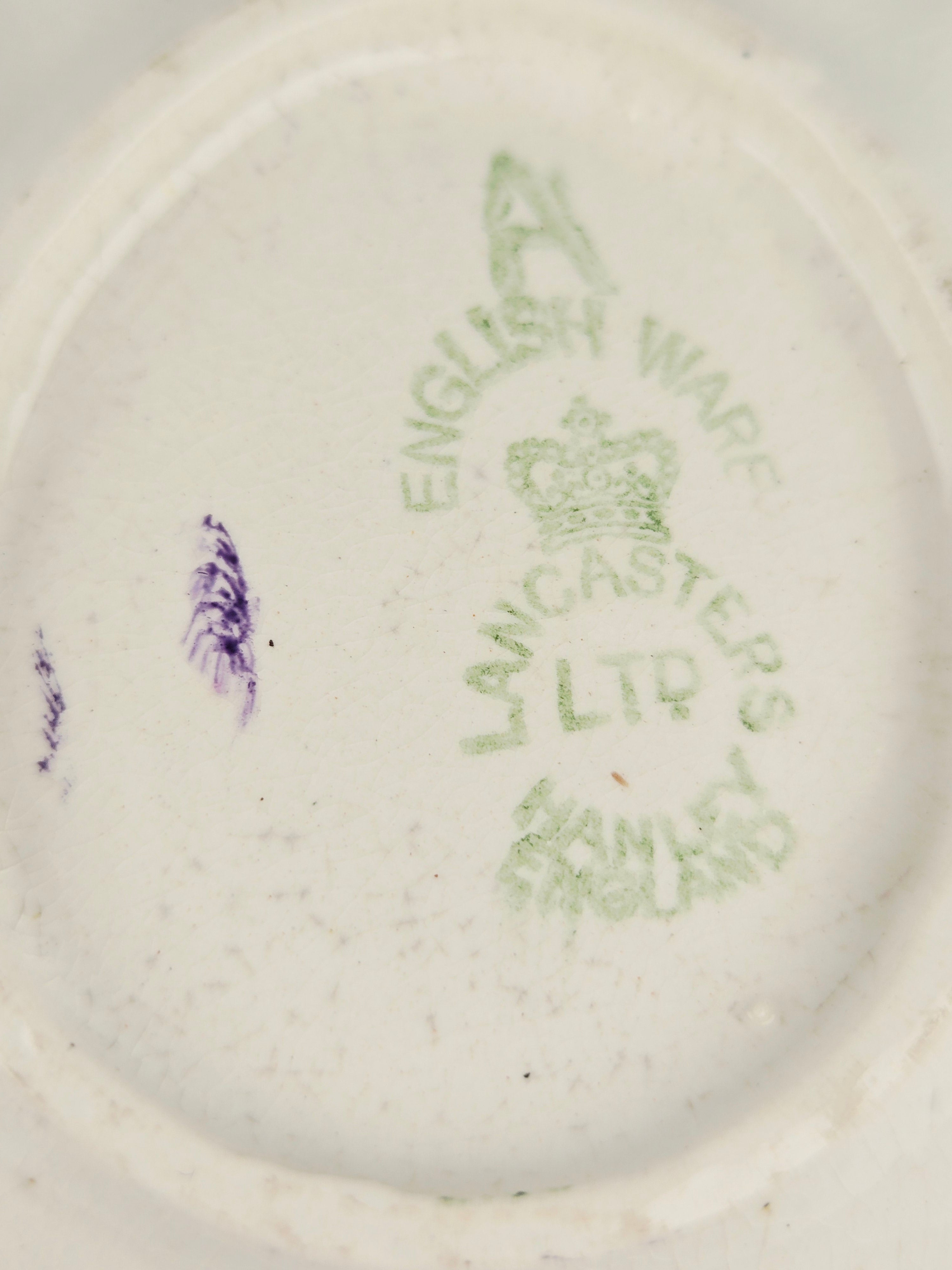 Lancaster & Sandland England Vintage Lusterware Dish – Dickens “Micawber Introduces David to London” Purple Collector Piece