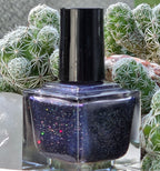Liquid Krystal Co. Galactic Abyss – One-of-a-Kind Prototype GA001 | Inky Purple Nail Lacquer with Electric Blue Sheen Holo Shimmer | Handmade Collectible Prototype | 15 mL