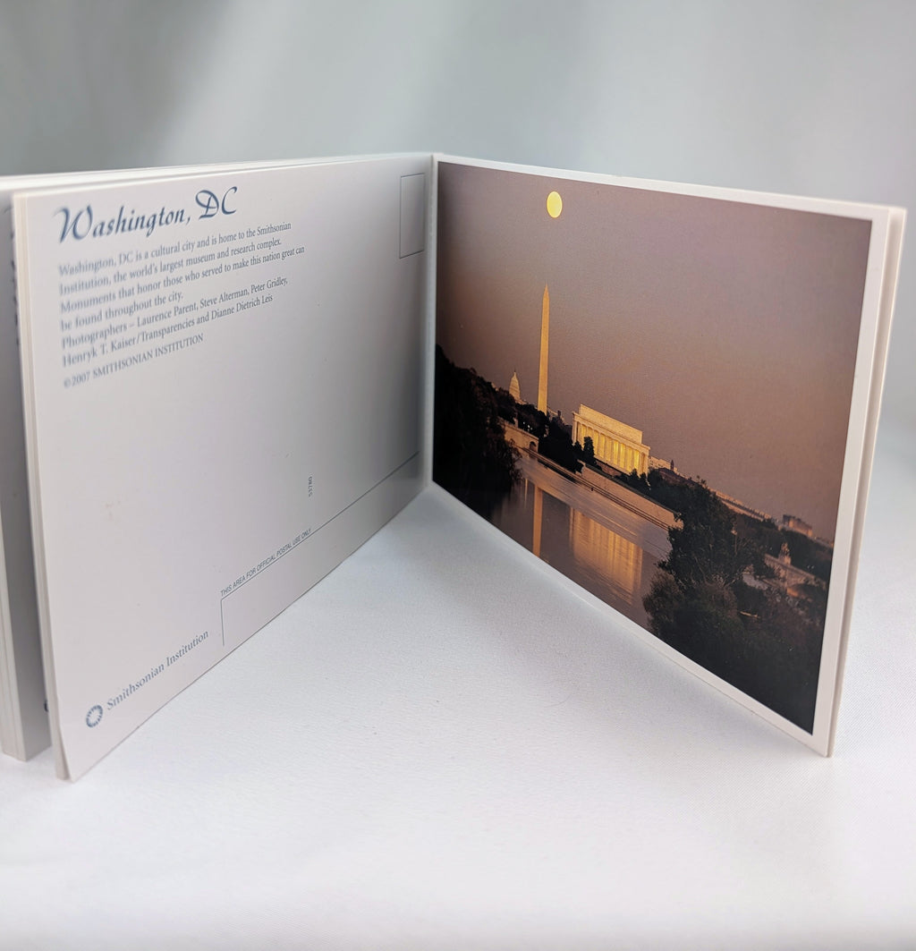 Washington, DC & Smithsonian Institution Postcard Book — Complete 33 Unused Postcards