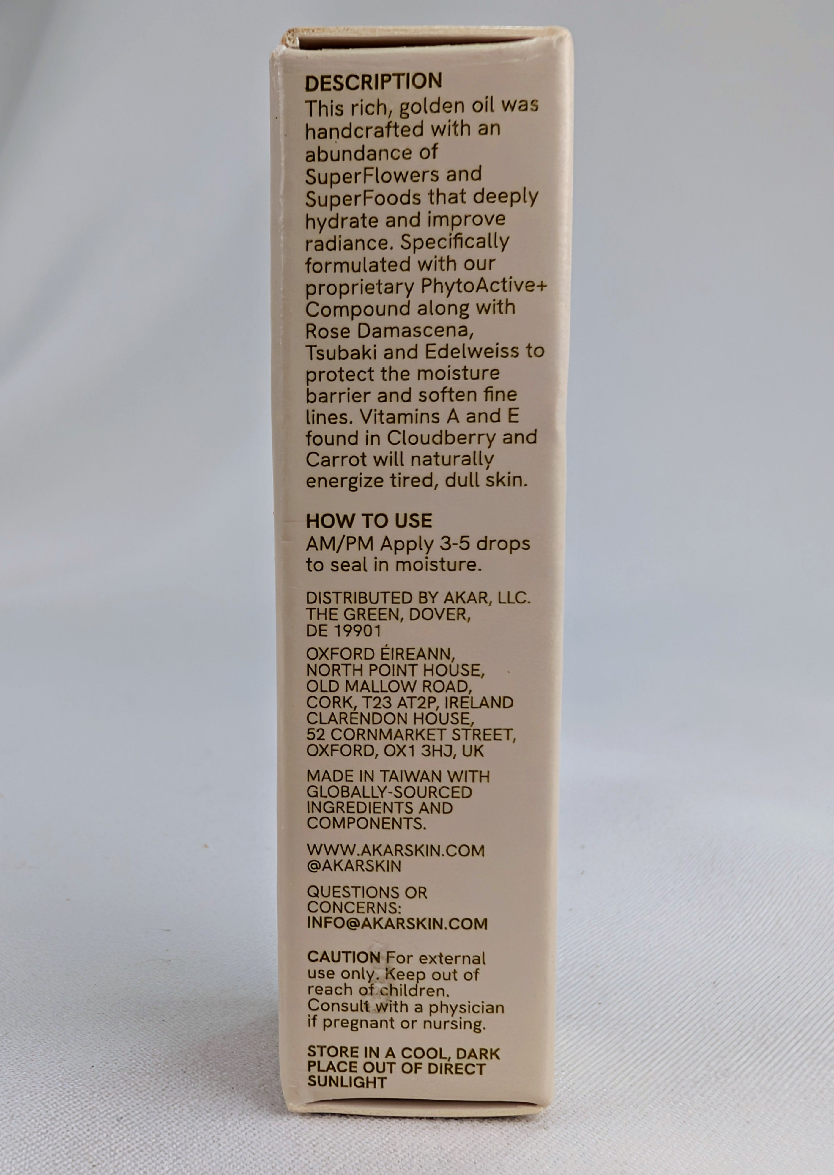AKAR Soothe Face Oil Deluxe Mini 5mL Travel Size Vegan Plant Based Skincare