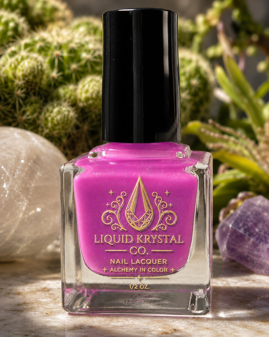 Floxflash – Bright Fuchsia Pink Violet Shimmer Handmade Indie Nail Lacquer | Liquid Krystal Co.
