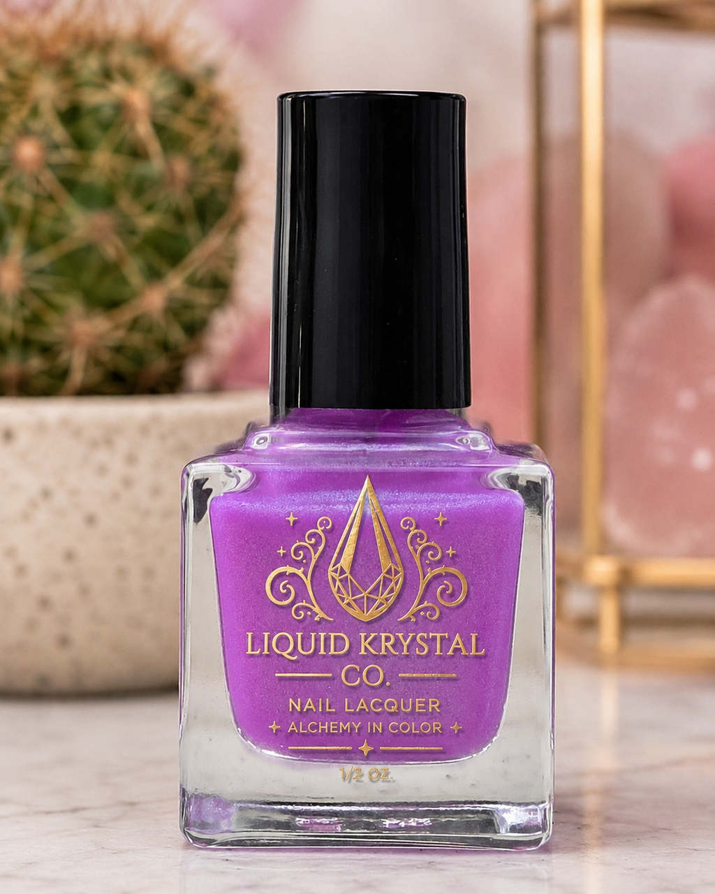 Radioactive Wisteria - Purple Nail Polish - Light Aqua Glow In the Dark | Green Aqua Shimmer Color Shifting Handmade Indie Lacquer | Liquid Krystal Co.