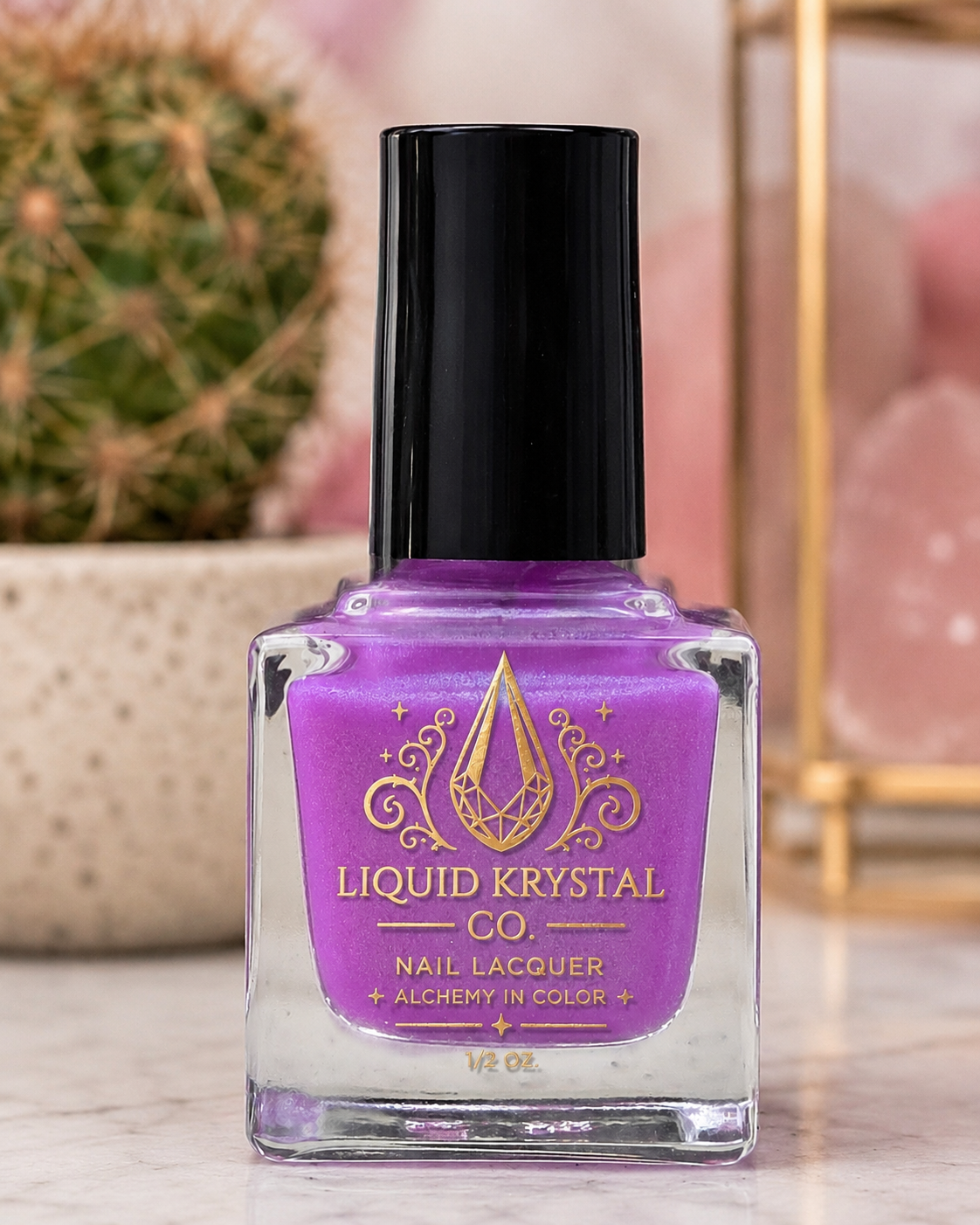 Radioactive Wisteria - Purple Nail Polish - Light Aqua Glow In the Dark | Green Aqua Shimmer Color Shifting Handmade Indie Lacquer | Liquid Krystal Co.