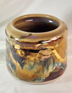1991 Weintraub Signed Studio Art Pottery Vase – Iridescent Metallic Luster Glaze