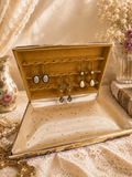 Vintage Mele & Co. 15 Pair Dangle Earring Travel Case Jewelry Organizer Storage Box