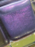 Shadow Blush - Thermal Nail Lacquer – Blackened Violet to Lilac Mauve Pink with Electric Blue-Violet Shimmer Handmade Indie Nail Polish