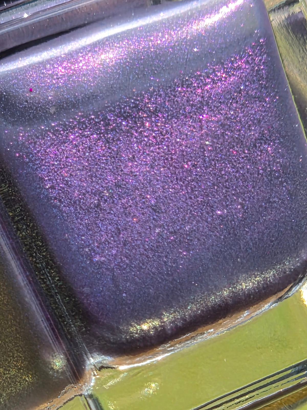 Shadow Blush - Thermal Nail Lacquer – Blackened Violet to Lilac Mauve Pink with Electric Blue-Violet Shimmer Handmade Indie Nail Polish