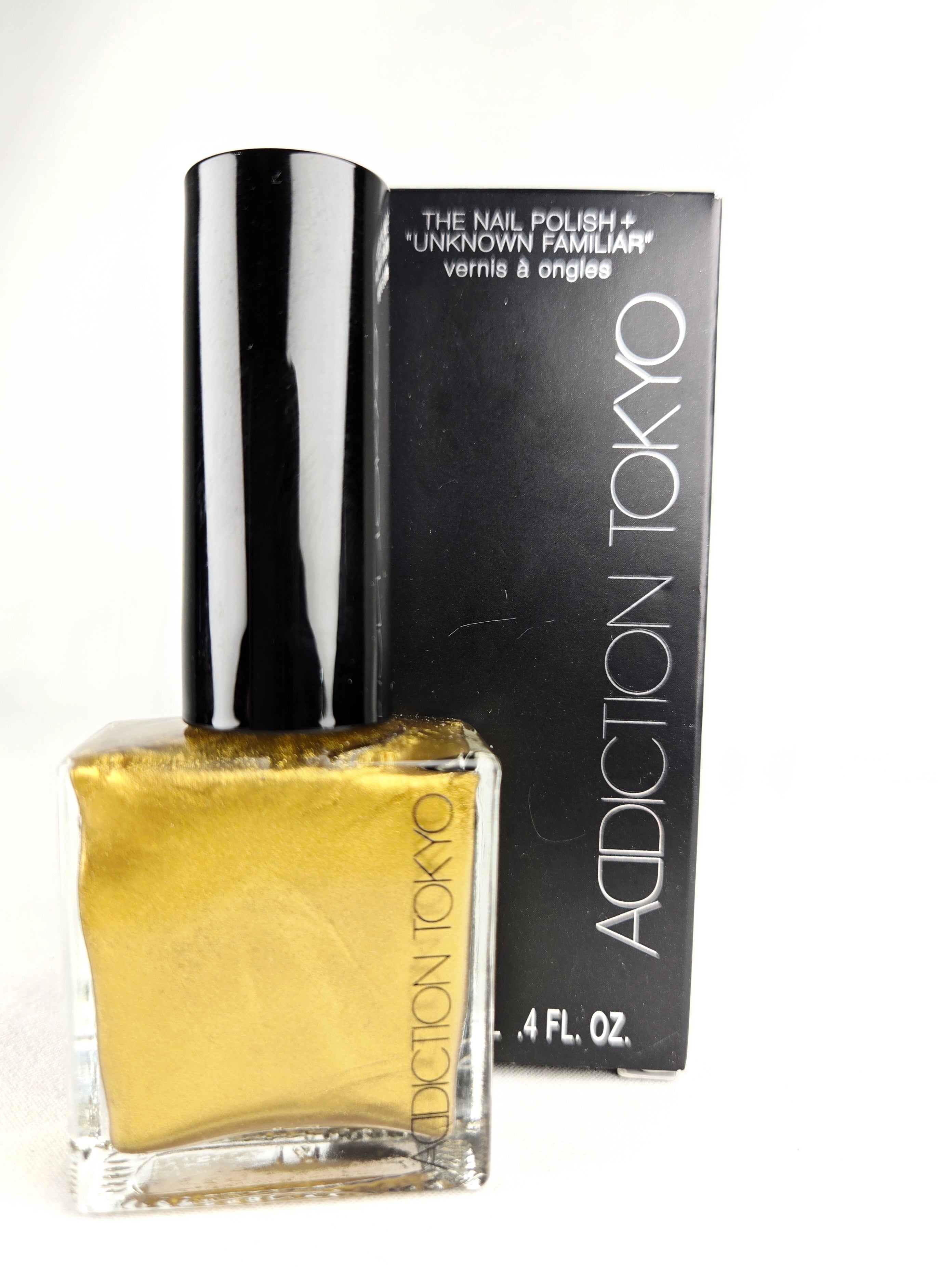 Addiction Tokyo “Unknown Familiar” Gold Shimmer Nail Polish — Rare Discontinued Shade