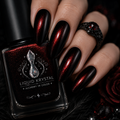 Tenebrite |NOT FOR SALE  -  Blackened Crimson Shimmer Nail Polish | Liquid Krystal Co - Prototype  - 2027