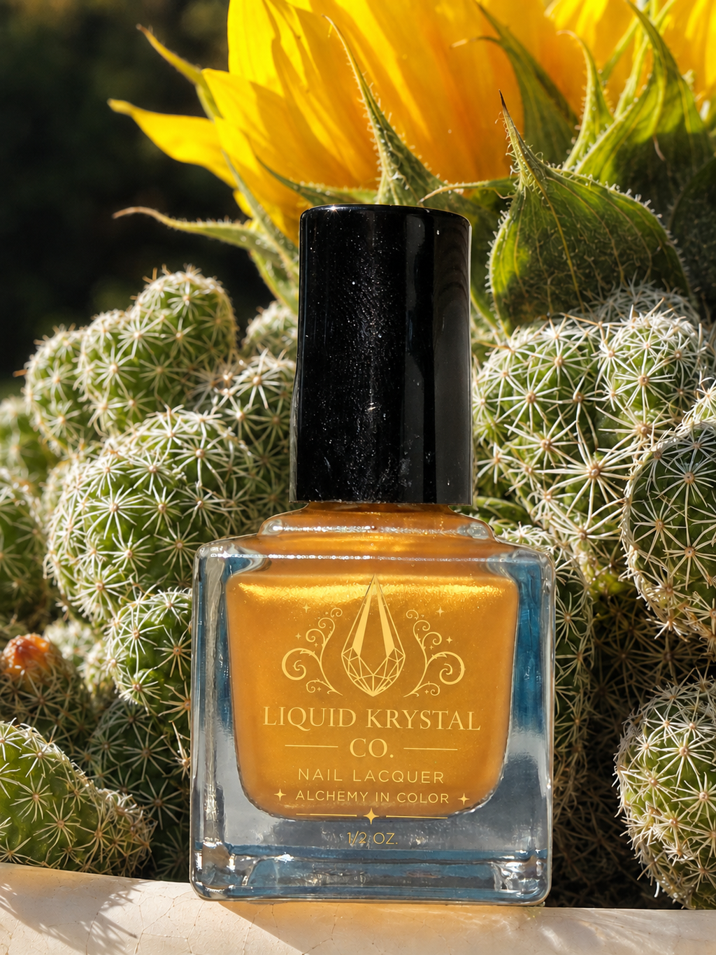 Liquescent Divinity - Sheer Antique Gold Shimmer Nail Polish - Liquid Krystal Co.  Handmade Indie Lacquer
