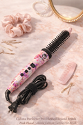 Calista Perfecter Pro Heated Round Brush PF002A Pink Floral Limited Edition Hot Brush