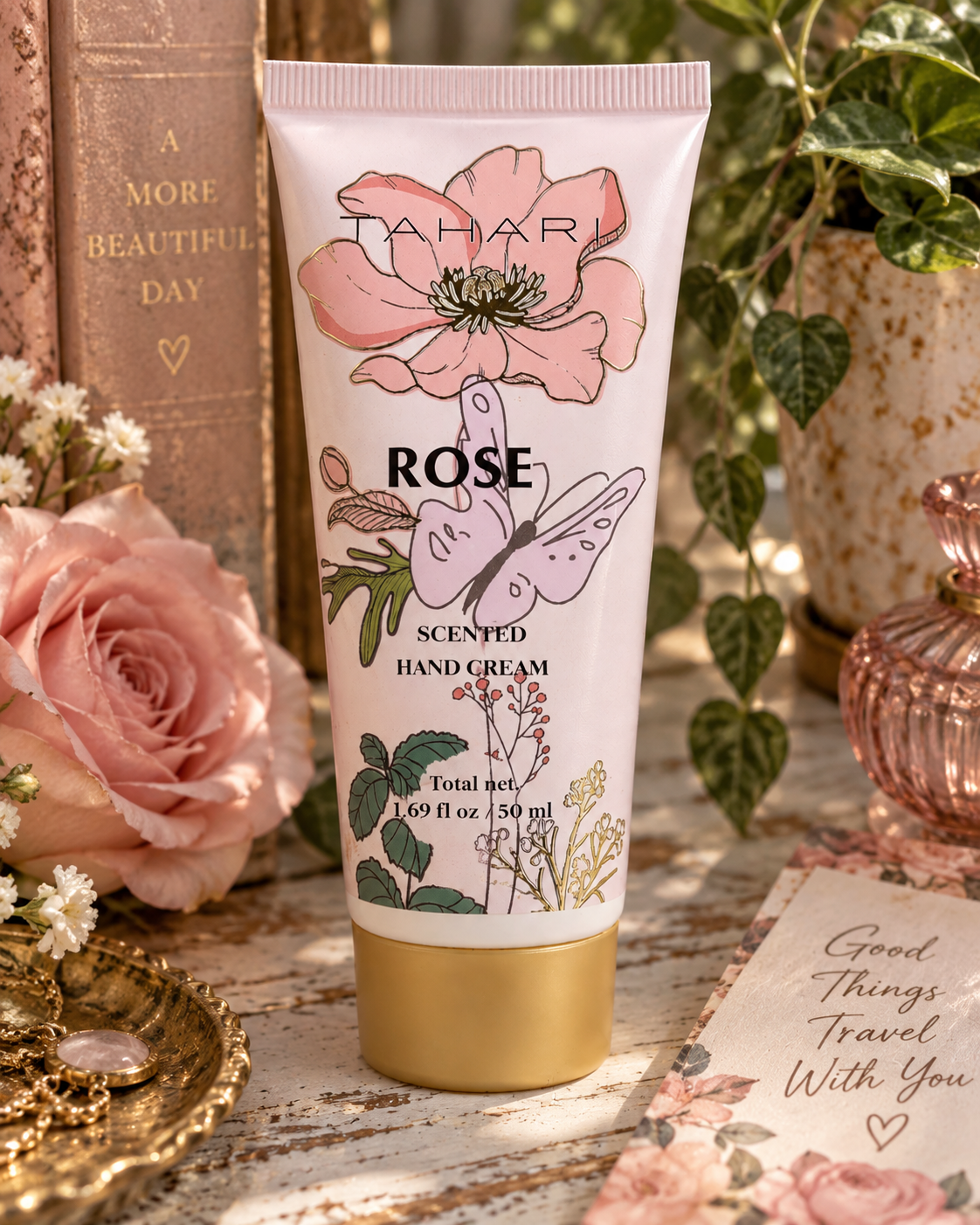 Tahari Rose Scented Hand Cream 1.69 oz 50 mL Factory Sealed Floral Moisturizer