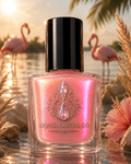 Flamingo Mirage | NOT FOR SALE  -  Sheer Blush Pink Shimmer Nail Polish | Watermelon Pink Flash | Liquid Krystal Co. - Prototype - 2027 Drop