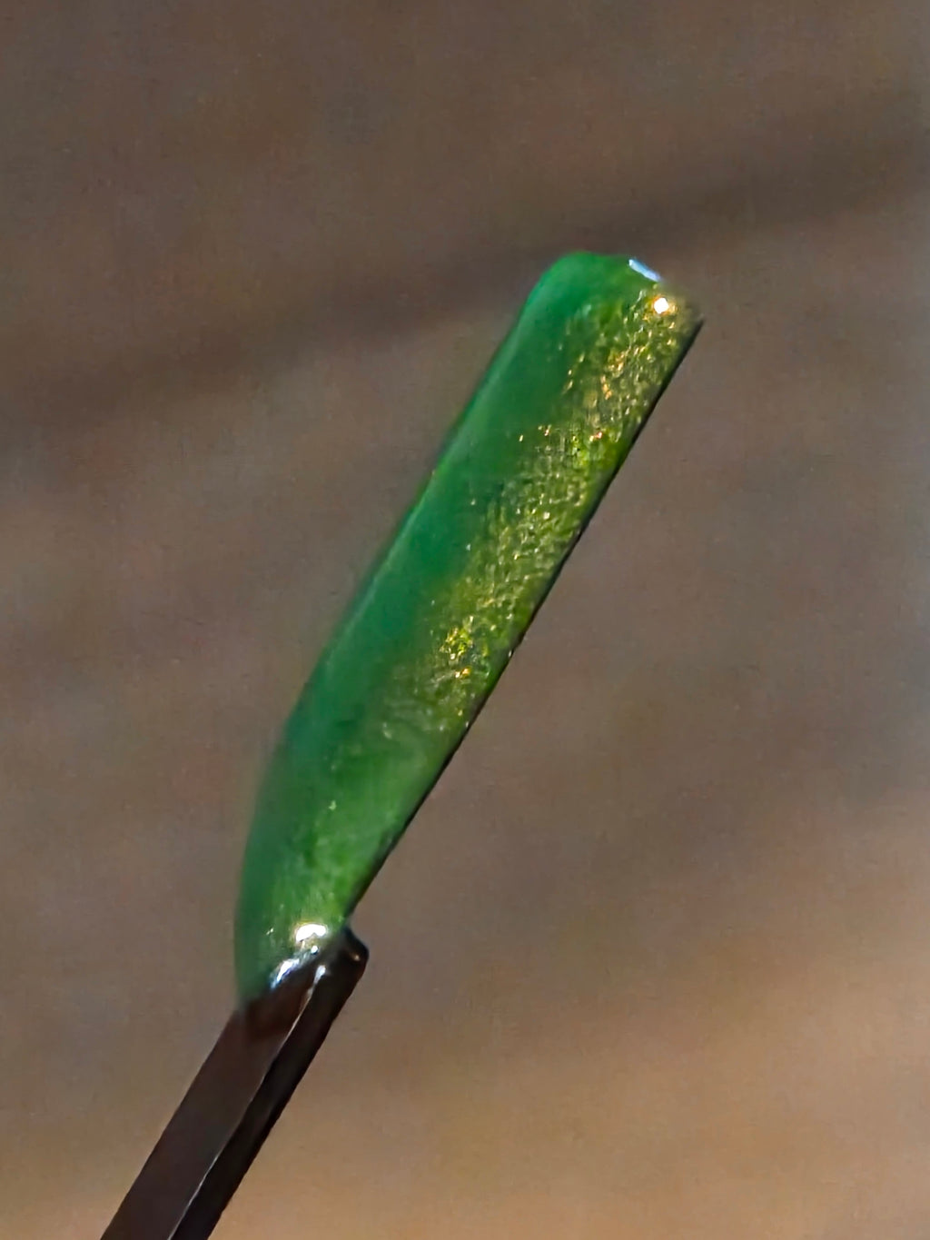 Ectophoria- Neon Radioactive Green Gold Shimmer Glow In The Dark Blacklight Reactive Indie Lacquer Handmade Indie Nail Polish