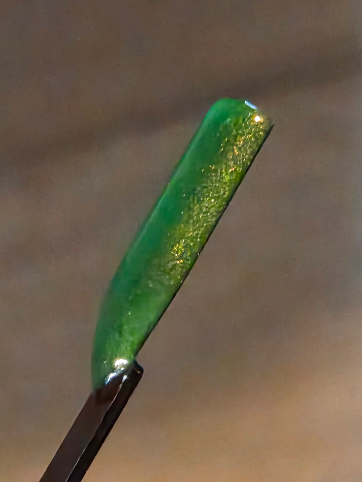 Ectophoria- Neon Radioactive Green Gold Shimmer Glow In The Dark Blacklight Reactive Indie Lacquer Handmade Indie Nail Polish