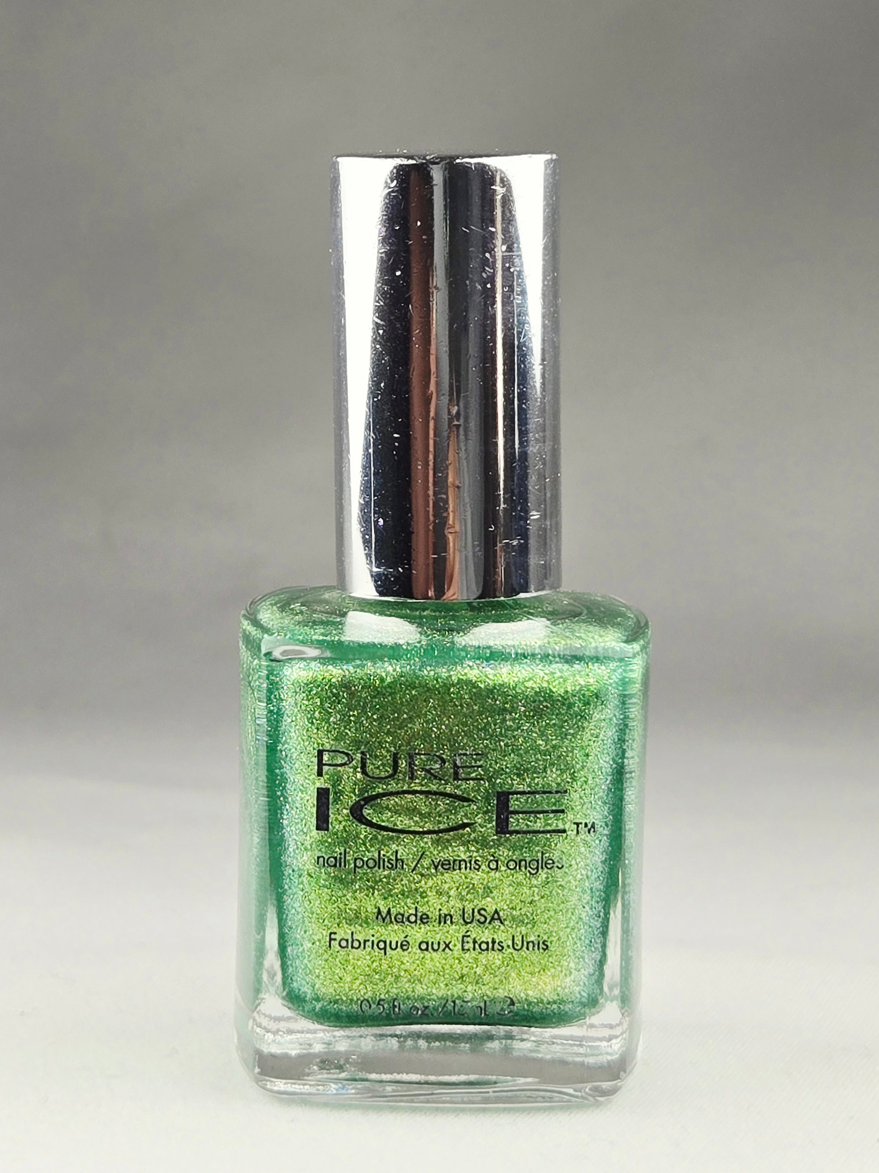 Pure Ice Lucky Charming Nail Polish 1023 Emerald Green Glitter Shimmer Lacquer .5 oz