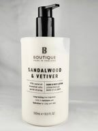Boutique Made in England Sandalwood & Vetiver Hand & Body Lotion 500mL | Natural Essential Oils Moisturizing Lotion